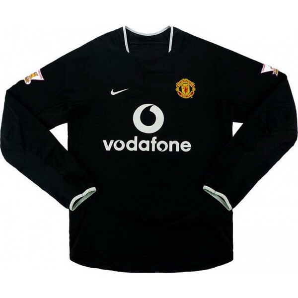 Tailandia Camiseta Manchester United ML 2nd Retro 2003 2005 Negro